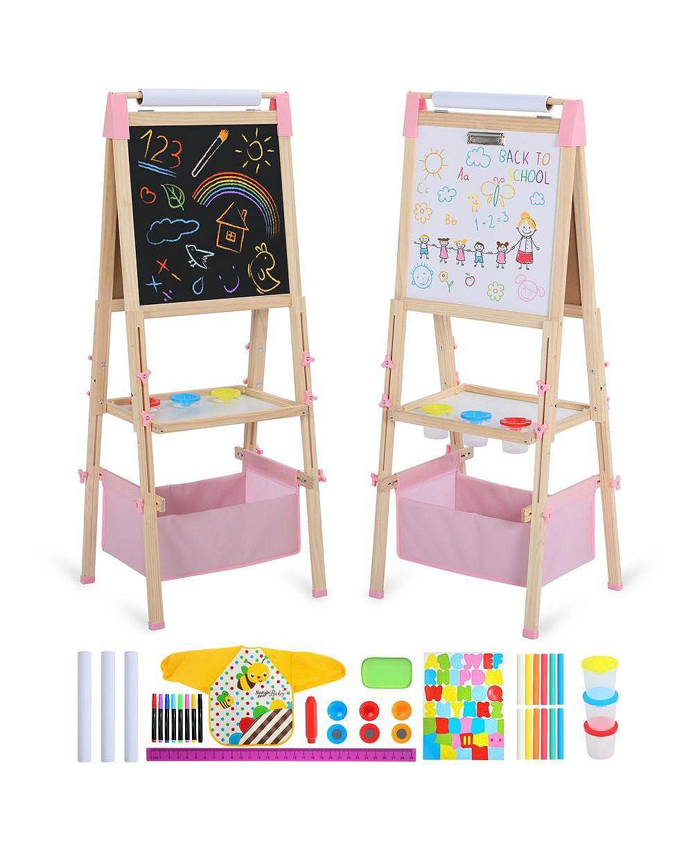 Детский набор мольберта Kinder King 3 in 1 Art Easel Set с белой и меловой доской