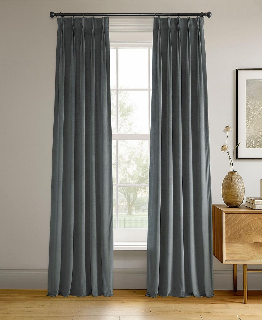 Штора Half Price Drapes French Pleat Velvet Blackout