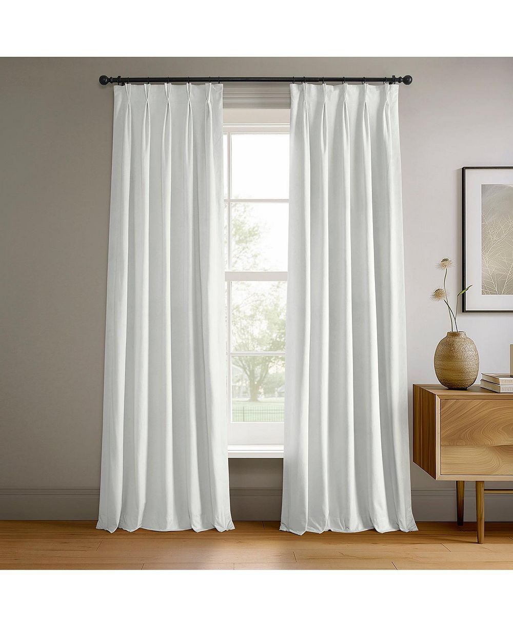 Half Price Drapes шторы из черного бархата с французской складкой