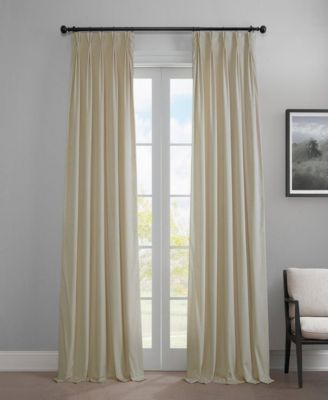 Half Price Drapes French Pleat Heritage Plush Velvet Room Darkening Curtain