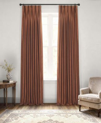 Шторы Half Price Drapes French Pleat Vintage Textured Faux Dupioni Silk Blackout Curtain