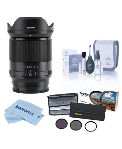 Объектив Viltrox AF 28mm f/1.8 STM для Sony E, комплект с фильтрами и набором для чистки