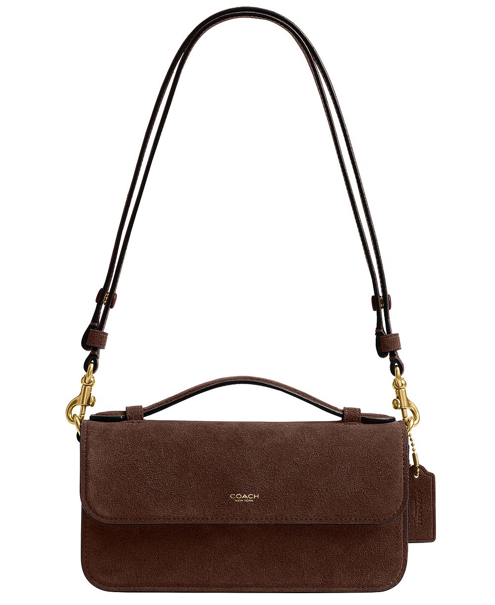 COACH Elora Small Suede Top Handle Crossbody Bag