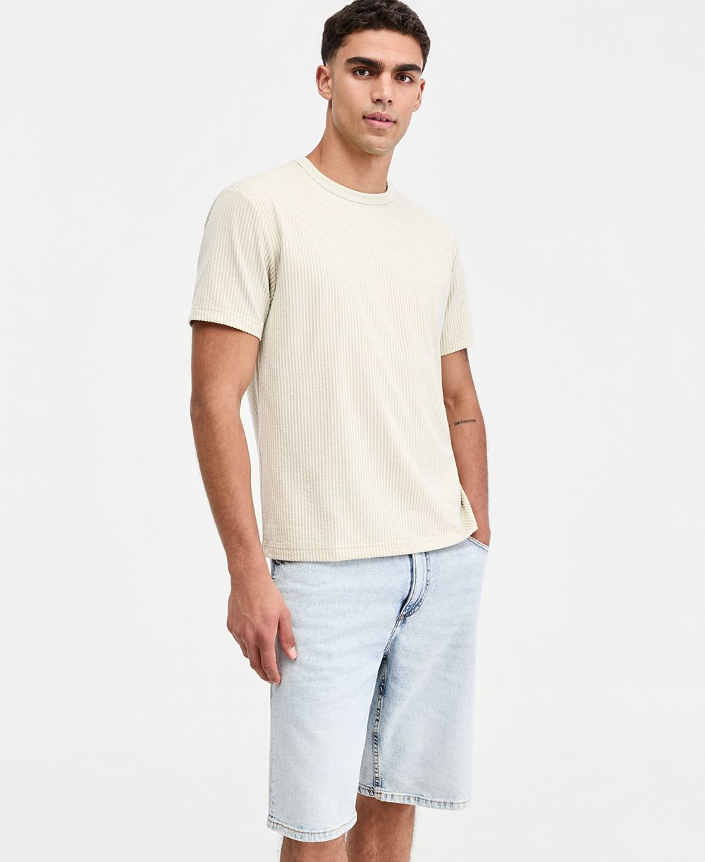 Sun + Stone Мужская футболка Logan Stripe Jacquard