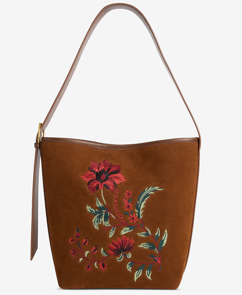 Сумка-ведро Style & Co Floral Embroidered Soft, эксклюзив Macy's