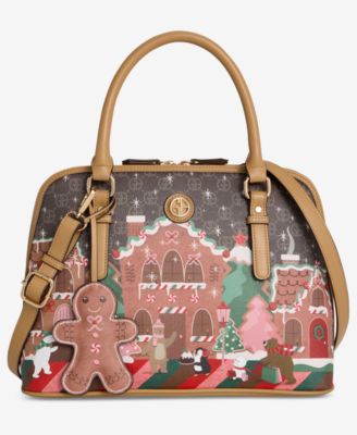 Giani Bernini Gingerbread Bears Dome Satchel, Macy's Exclusive