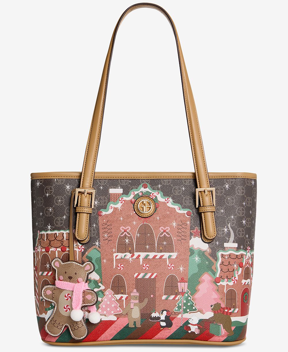 Giani Bernini Gingerbread Bears Tulip Tote, Macy's Exclusive