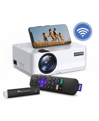 Портативный мини-проектор Vankyo Leisure 470 720p 120 люмен с Roku Streaming Stick