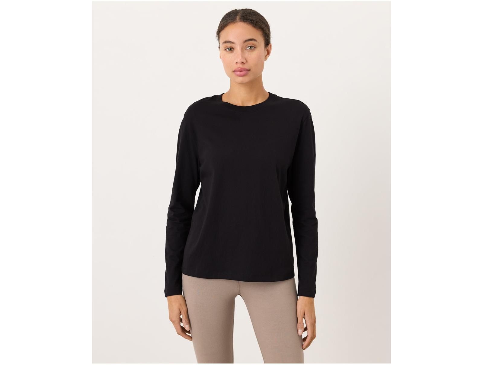 Pact Women's Organic Cotton Softspun Essential Crewneck Long Sleeve Tee