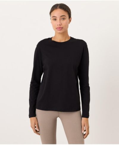 Pact Women's Organic Cotton Softspun Essential Crewneck Long Sleeve Tee