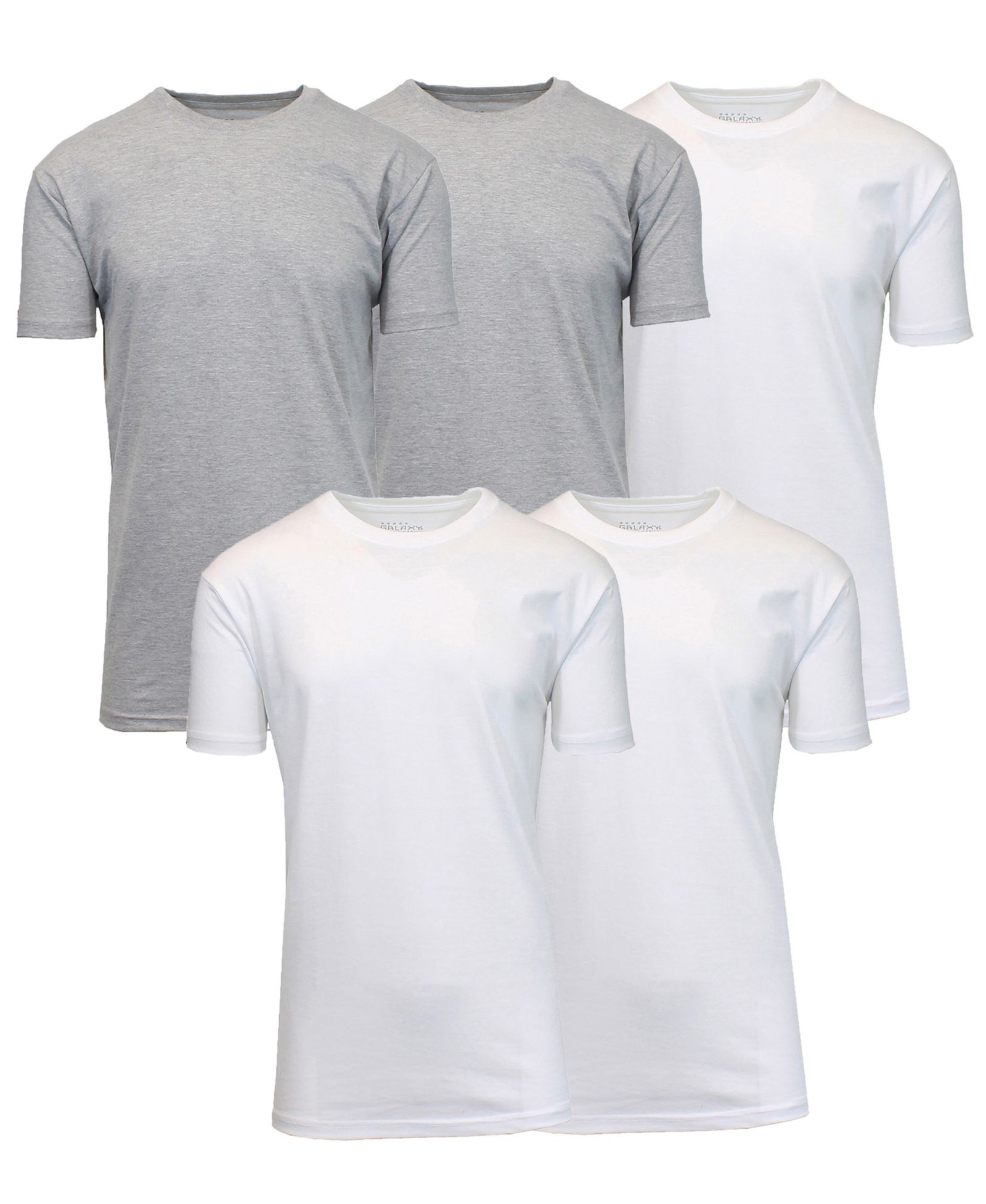 Blue Ice Men's Short-Sleeve Solid Crewneck T-Shirt, 5-Pack