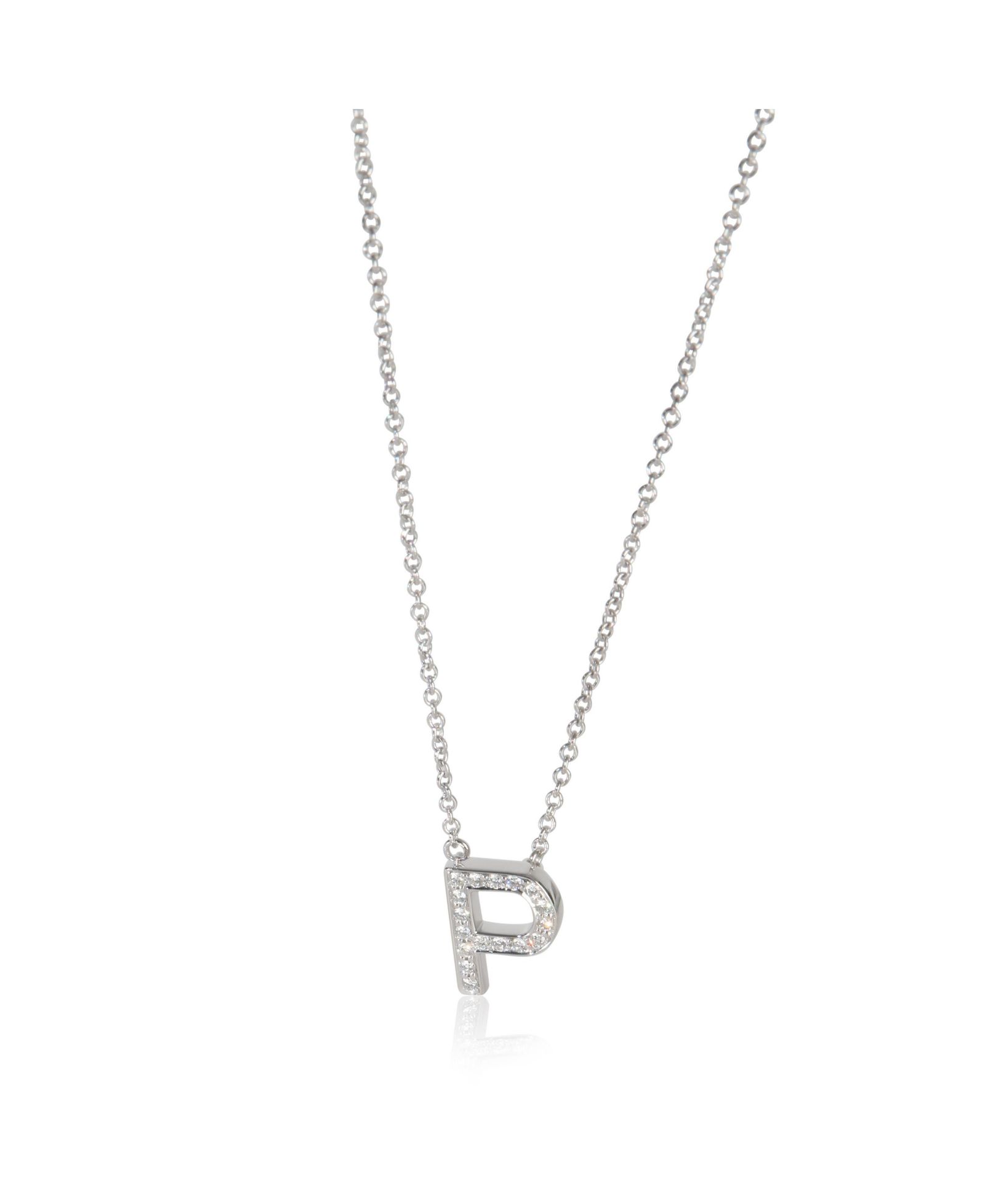 Подвеска Tiffany & Co Sterling Silver Diamond Initial P (б/у)