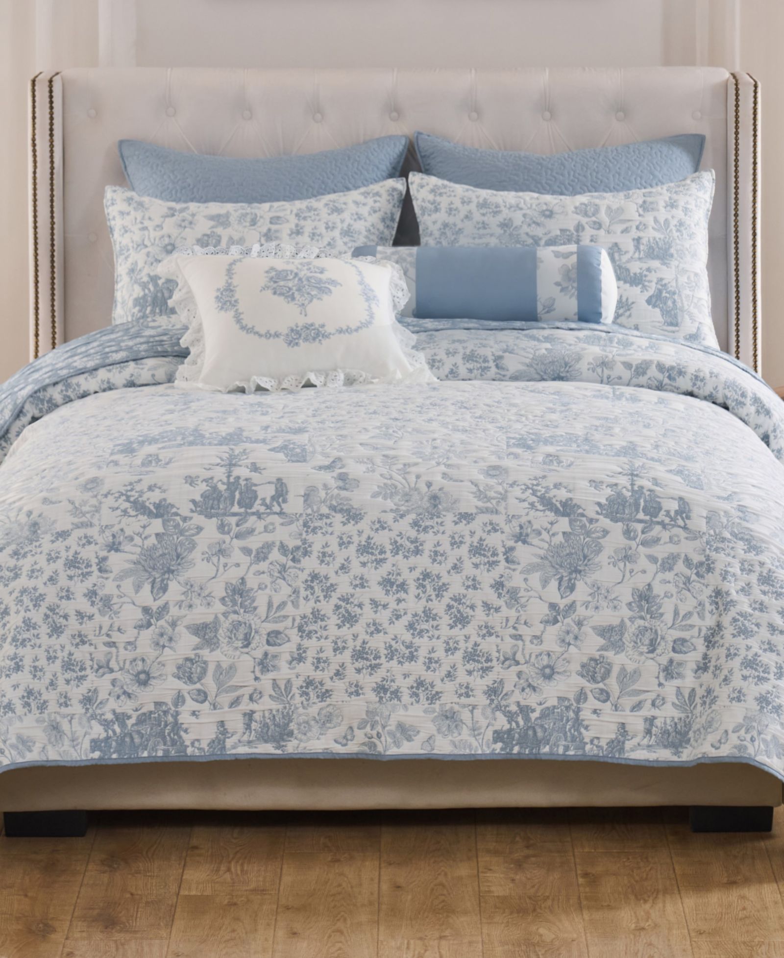 Комплект из 3-х покрывал Greenland Home Fashions Toile Patch Reversible, Full/Queen