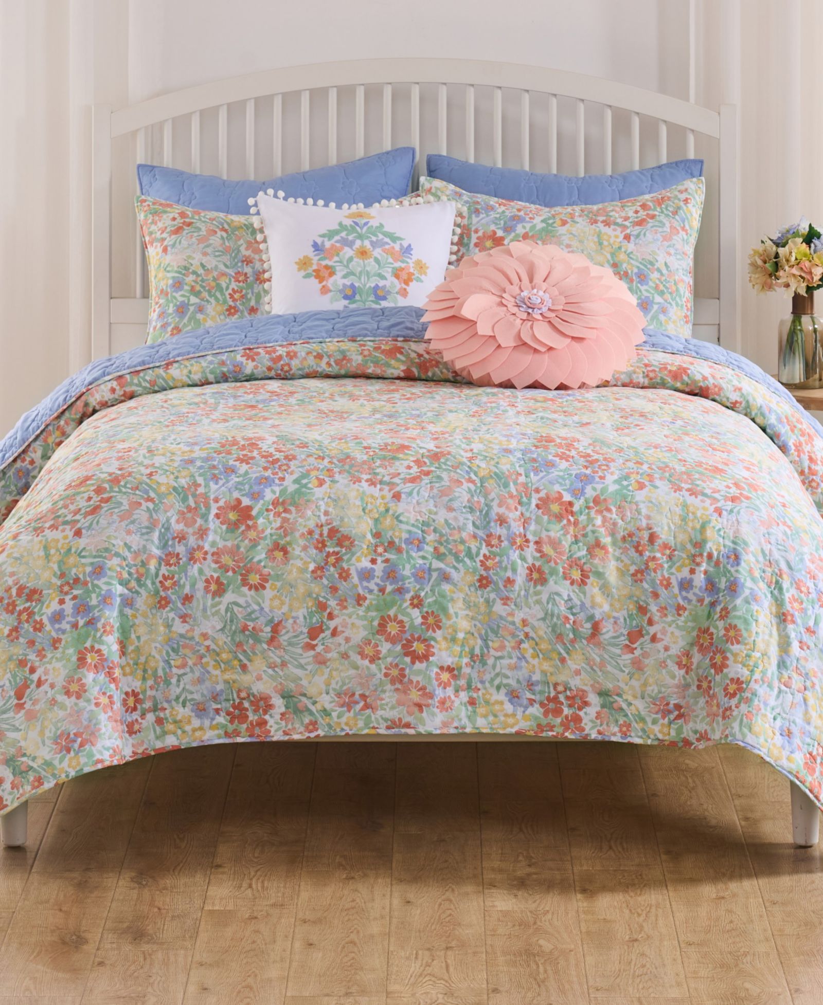 Greenland Home Fashions комплект из 2-х покрывал Alice Pastel Floral, Twin/Twin XL