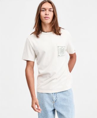 Sun + Stone Мужская T-shirt с вышитым медальоном