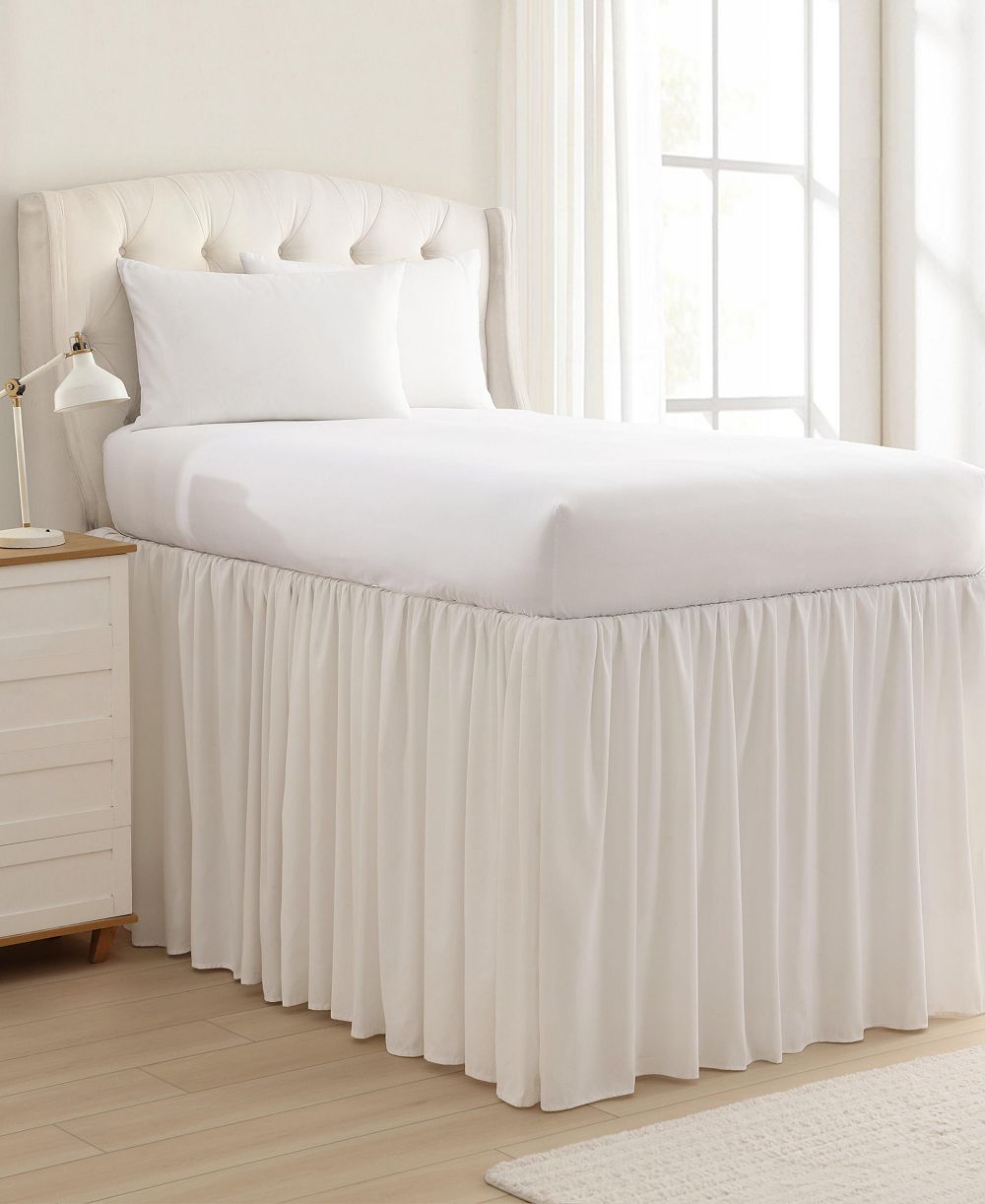 Однотонная микрофибровая юбка для кровати Laura Ashley, Twin XL