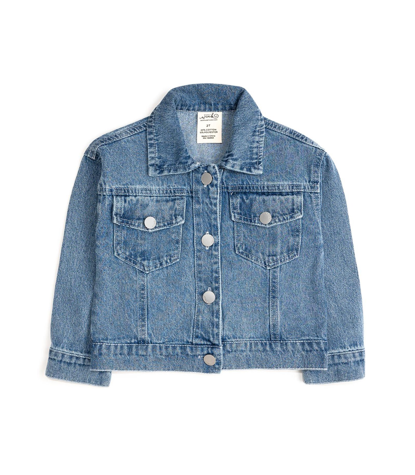 Детская джинсовая куртка Sweet Wink Toddler Girls Big Sis Pearl Patch Denim