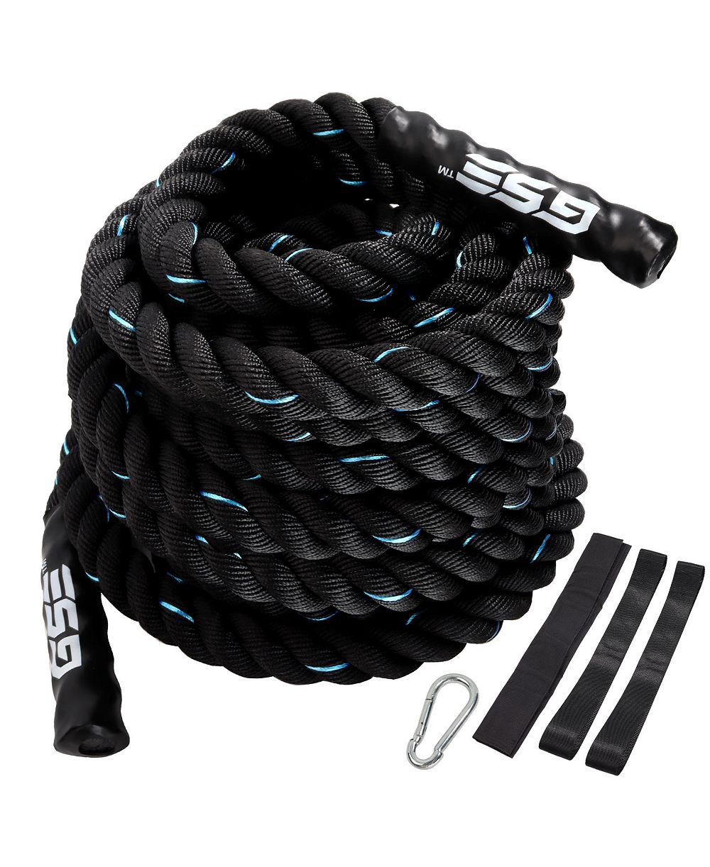 GSE Games & Sports Expert 1.5" Diameter Battle Rope, Workout Battle Ropes for Home Gym & Outdoor (50FT)