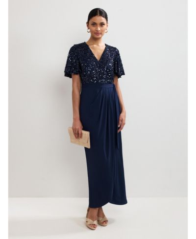 Женское вечернее платье Phase Eight Women's Janessa Sequin Wrap Maxi Dress