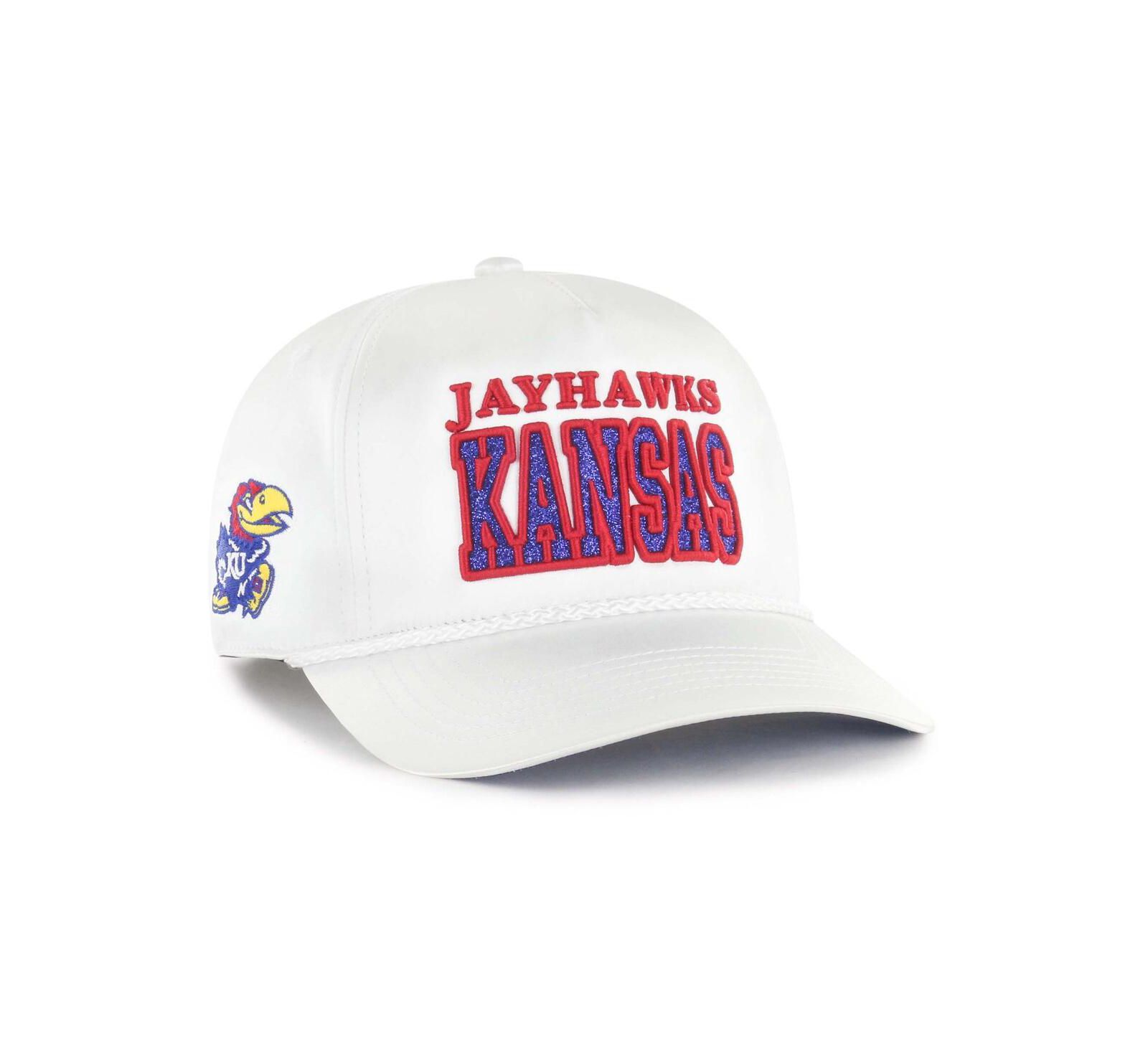 Женская регулируемая кепка '47 Brand Kansas Jayhawks Outspoken Hitch белая
