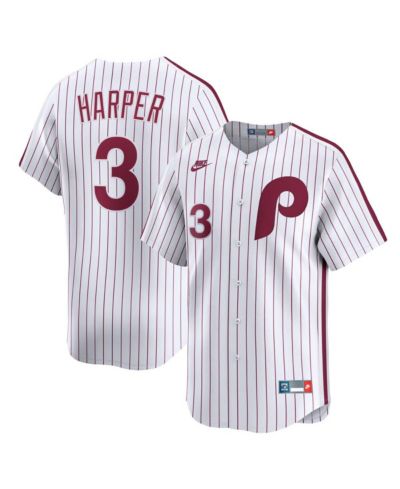 Nike Men's Bryce Harper White Philadelphia Phillies Cooperstown Collection Limited Jersey