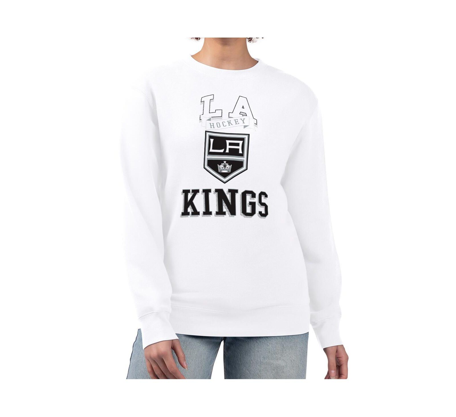 G-III 4Her by Carl Banks Женская флисовая толстовка Tri-Blend с логотипом команды Los Angeles Kings, белая
