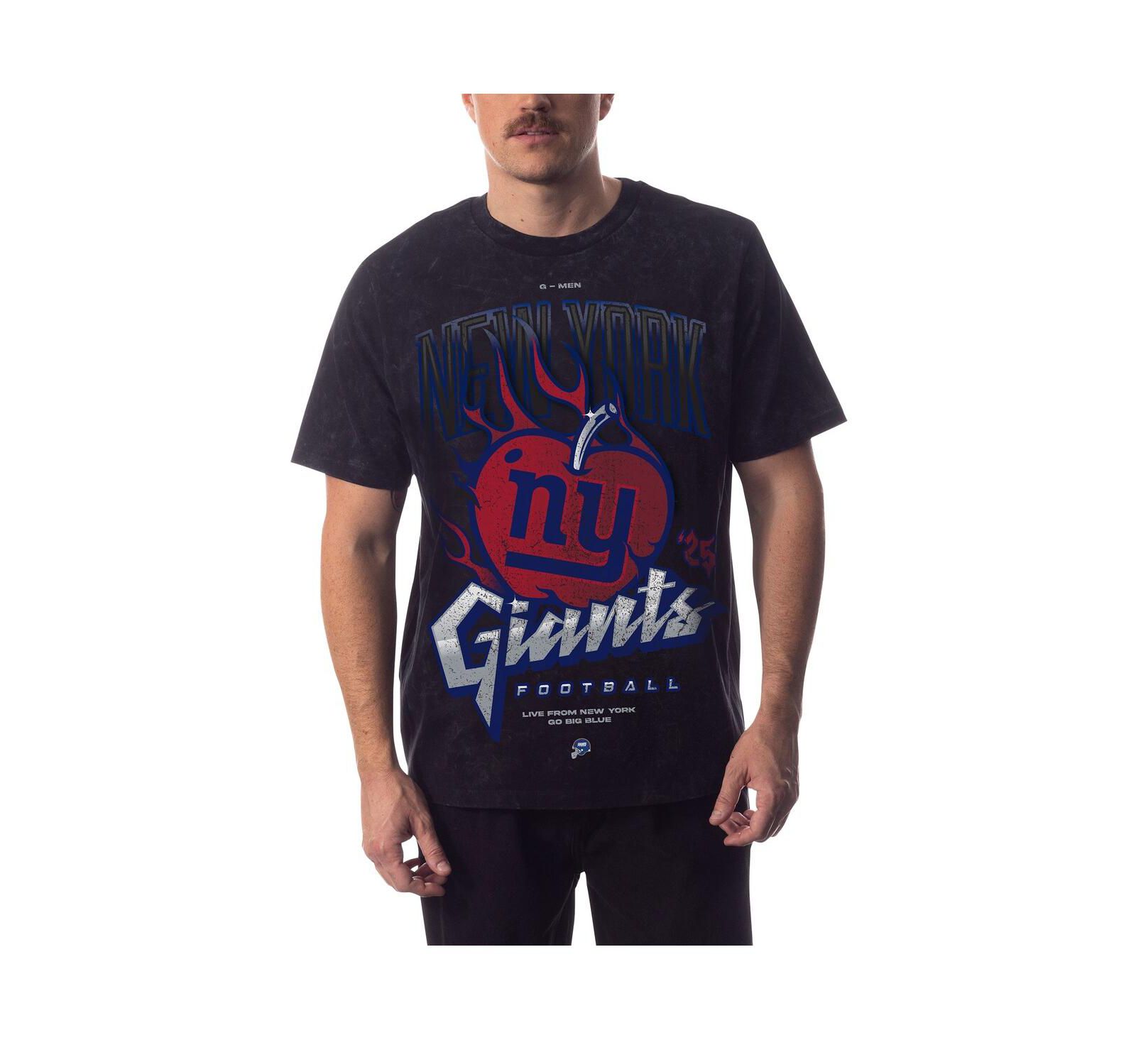 The Wild Collective Men's and Women's Black New York Giants Tour Band T-Shirt