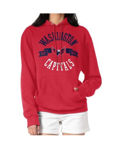 Женское худи G-III 4Her by Carl Banks Red Washington Capitals City Graphic Fleece Pullover