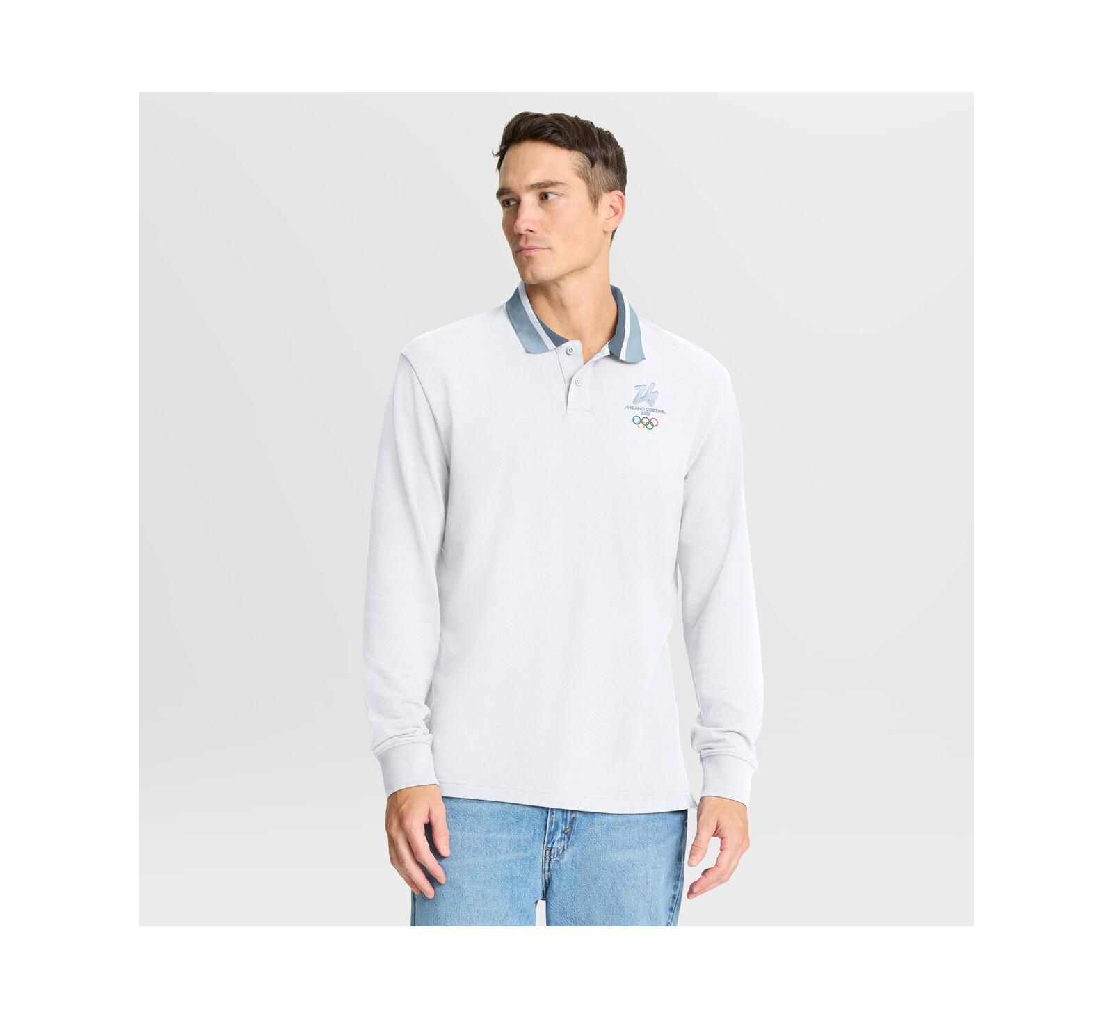 Fanatics Мужская рубашка поло с длинным рукавом Milano Cortina 2026 Winter Olympics белая