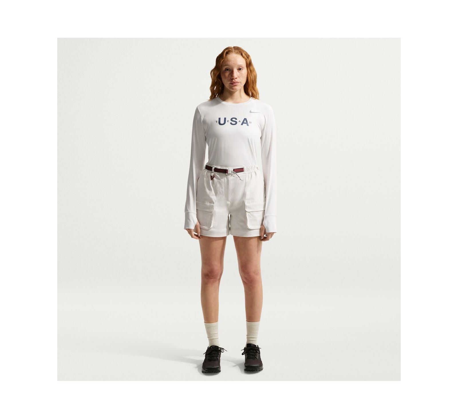 Nike Women's ACG White Team USA Dri-FIT Primary Logo Long Sleeve T-Shirt
