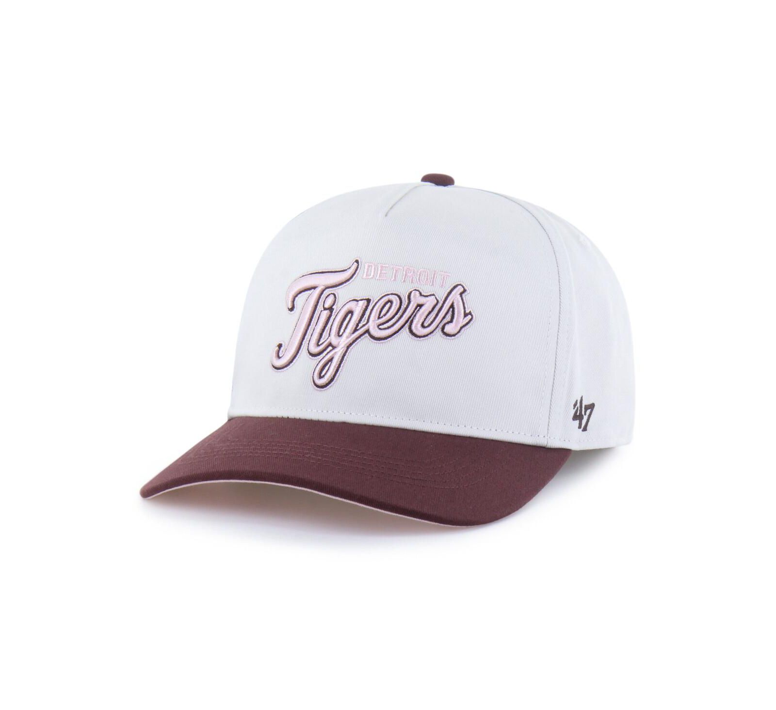 Женская кепка '47 Brand Stone/Burgundy Detroit Tigers Love Letter Adjustable Hitch Hat