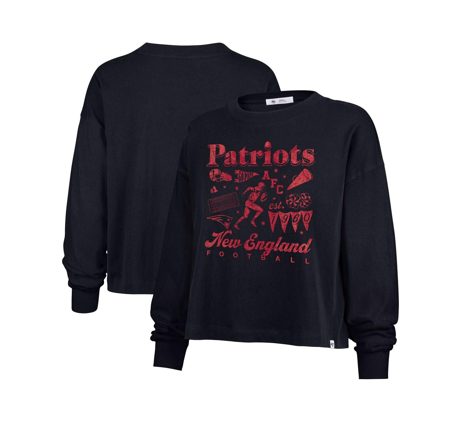 '47 Brand Women's Navy New England Patriots Team Collage Sydney Long Sleeve T-Shirt