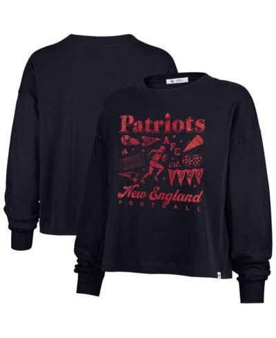 Женская футболка '47 Brand Navy New England Patriots Team Collage Sydney Long Sleeve