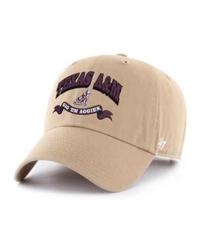Мужская регулируемая кепка '47 Brand Texas A&M Aggies Region Clean Up цвета хаки