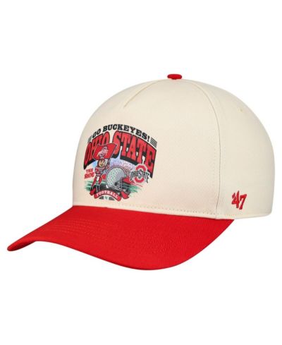 Мужская кепка '47 Brand Natural Ohio State Buckeyes Unstructured Hitch