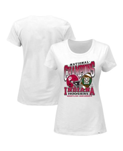 Женская футболка '47 Brand White Indiana Hoosiers College Football Playoff 2025 National Champions Plus Size