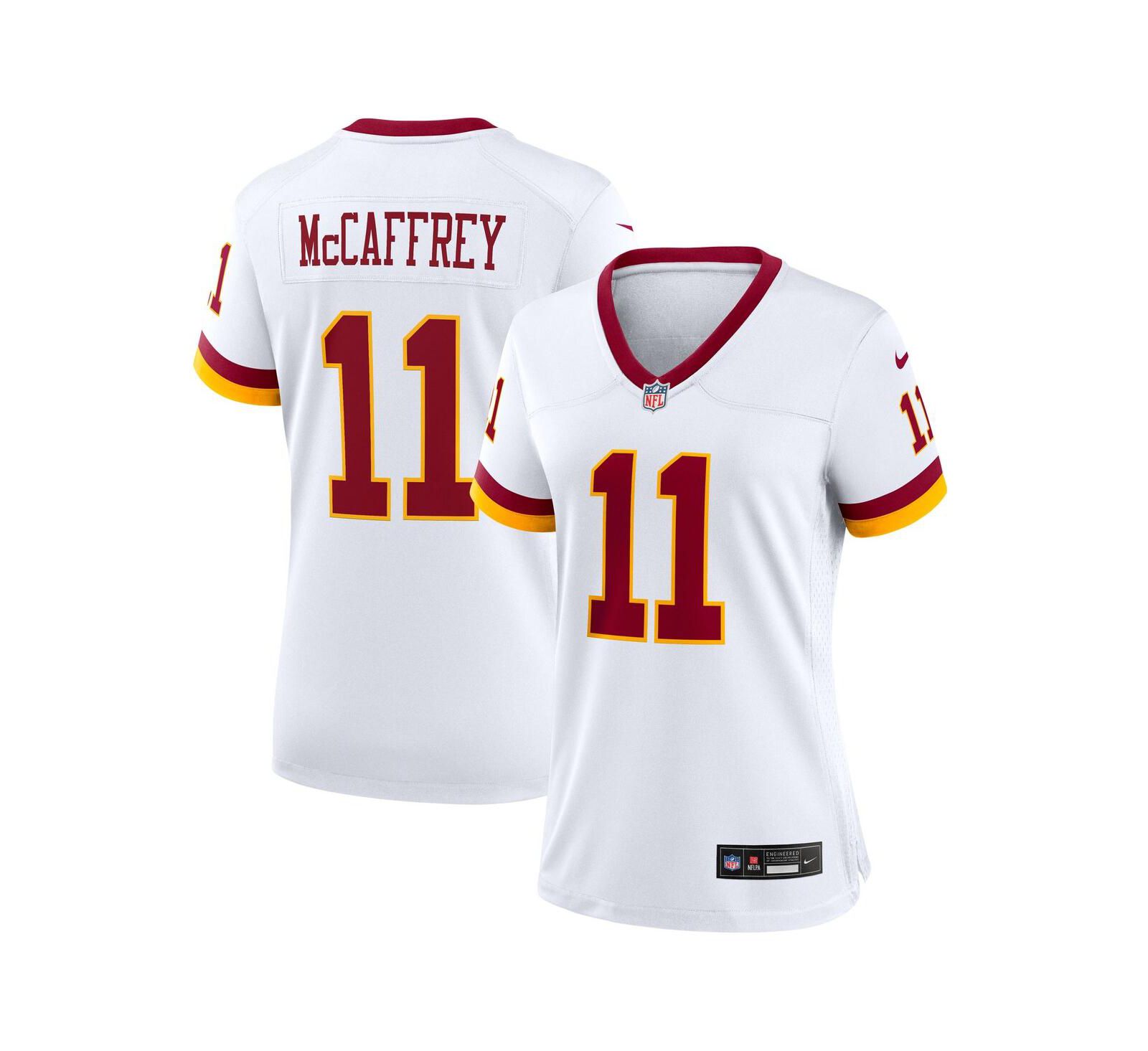 Женская джерси Nike Luke McCaffrey White Washington Commanders Game Super Bowl Era