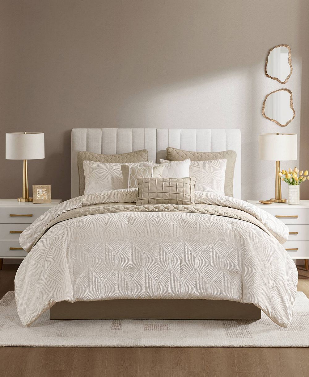 Комплект постельного белья Madison Park Nocturne Jacquard 10-Pc. California King