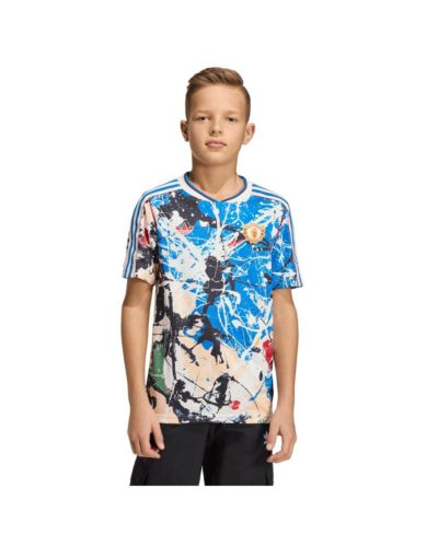 Adidas Big Boys and Girls Blue Manchester United X Stone Roses Replica Jersey