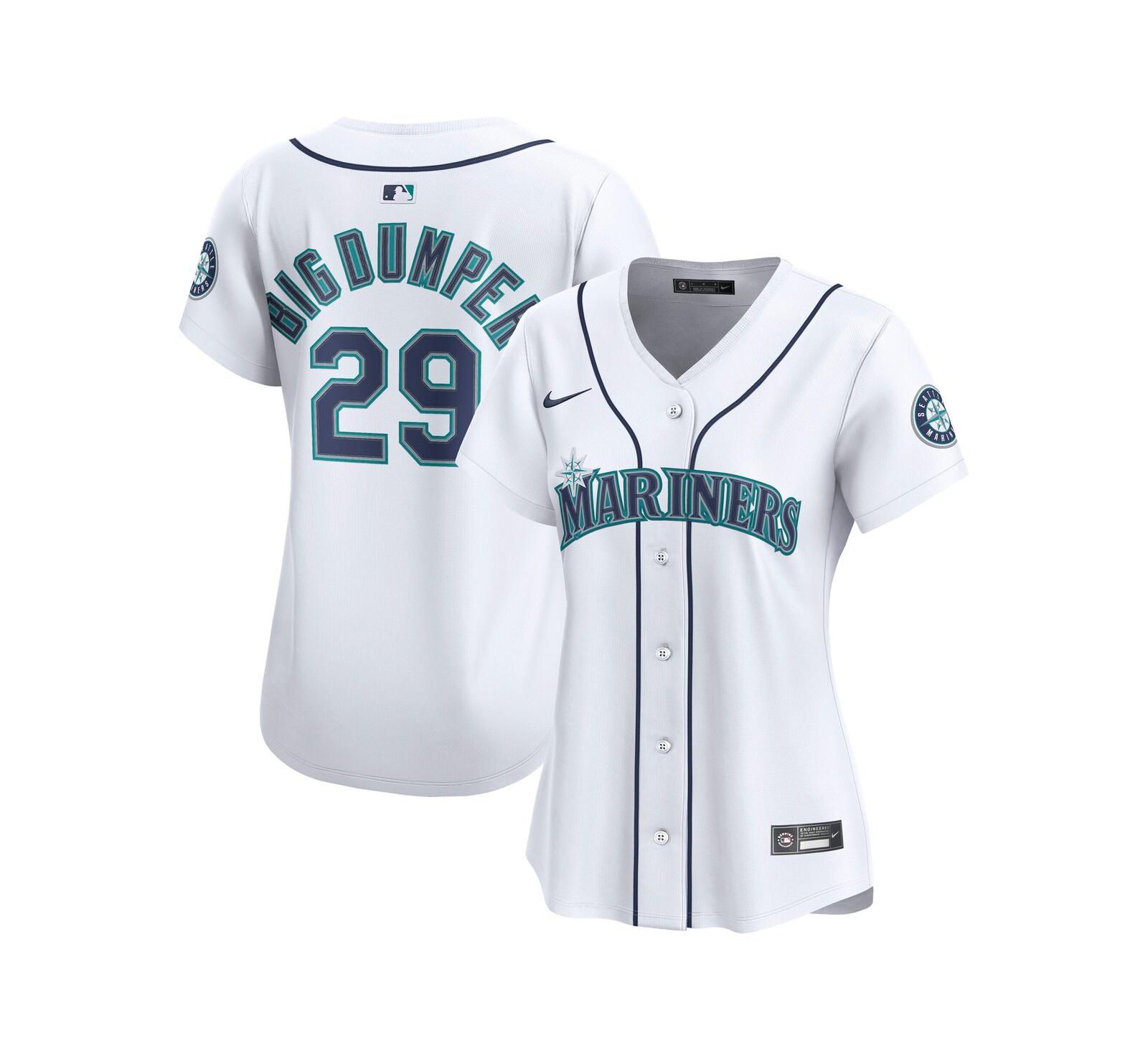 Женская джерси Nike Cal Raleigh White Seattle Mariners Home Limited Player