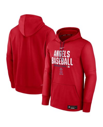 Nike Men's Red Los Angeles Angels Authentic Collection Therma-FIT Hoodie