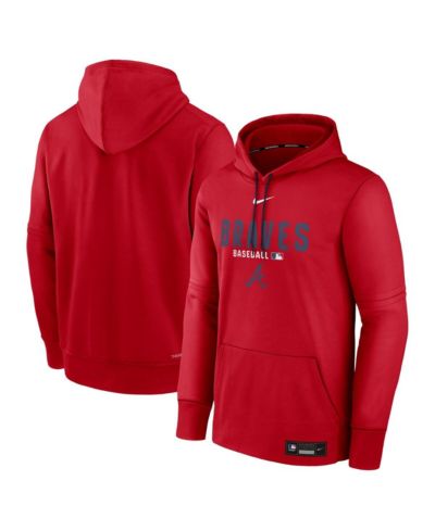Nike Men's Red Atlanta Braves Authentic Collection Therma-FIT Hoodie
