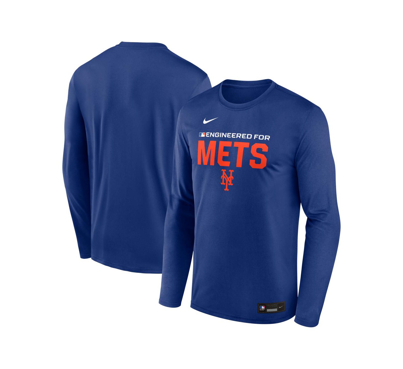 Мужская футболка Nike Royal New York Mets Authentic Collection Legend Dri-FIT Long Sleeve