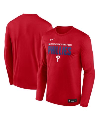 Nike Мужская футболка Philadelphia Phillies Authentic Collection Legend Dri-FIT Long Sleeve Red