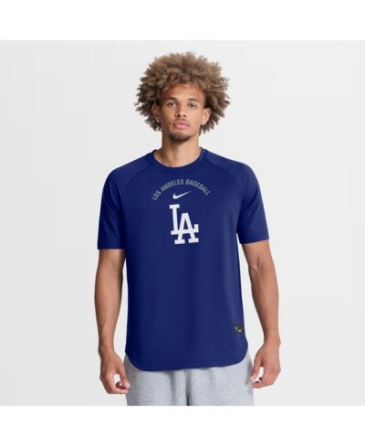 Nike Men's Royal Los Angeles Dodgers Authentic Collection Batting Practice Pre-Game Raglan Dri-FIT T-Shirt