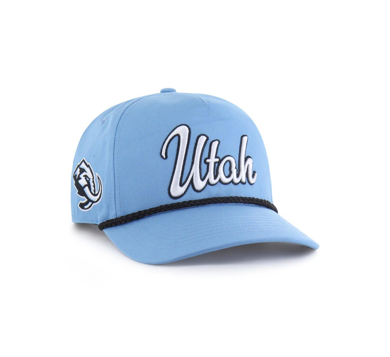 '47 Brand Men's Light Blue Utah Mammoth Overhand Logo Side Patch Adjustable Hitch Hat