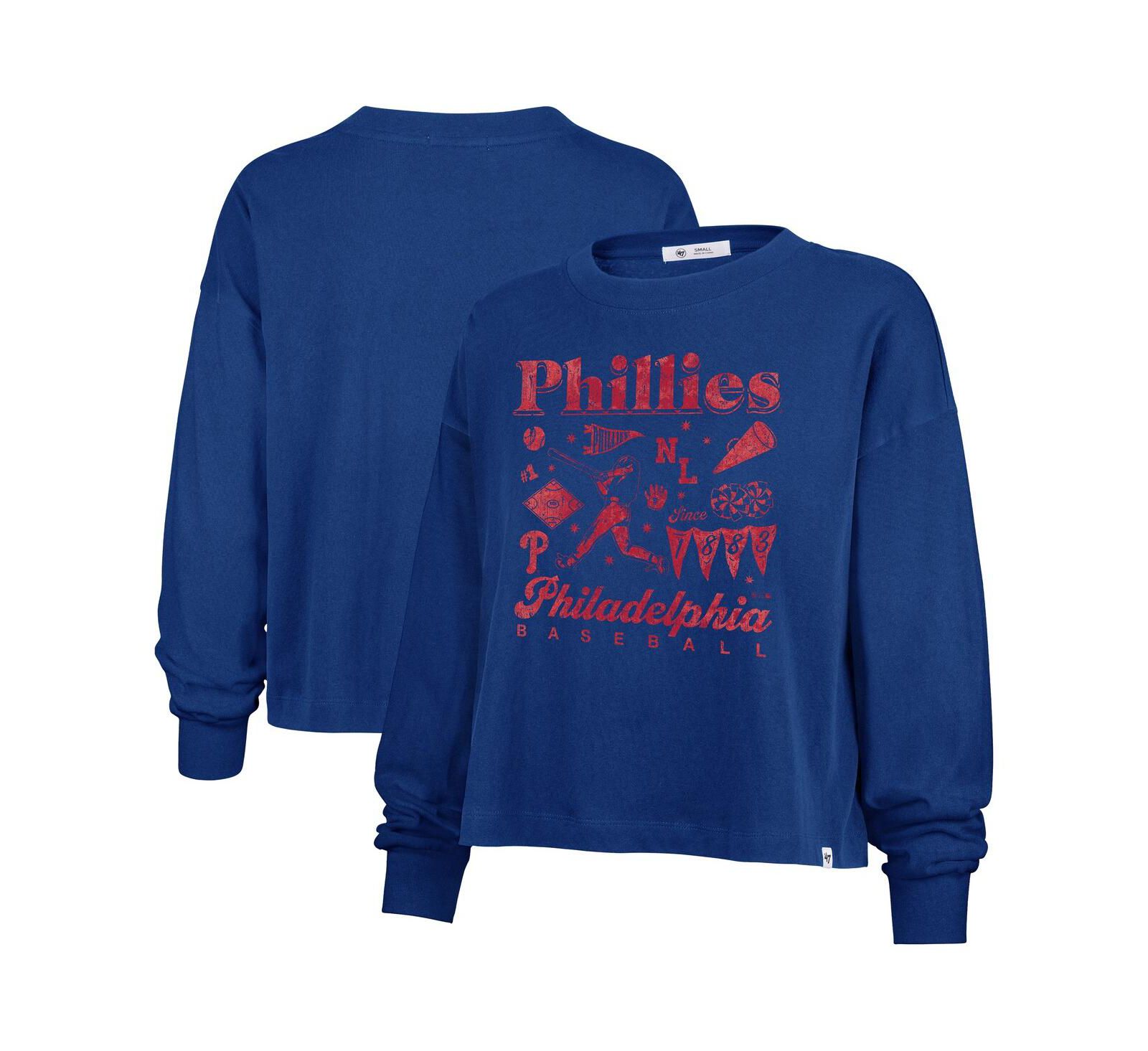 '47 Brand Women's Royal Philadelphia Phillies Team Collage Sydney Long Sleeve T-Shirt