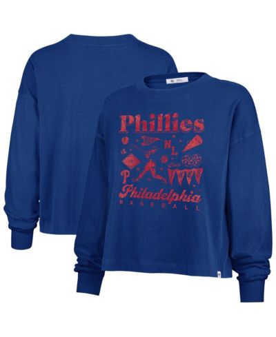 '47 Brand Женская футболка с принтом Philadelphia Phillies Sydney Long Sleeve