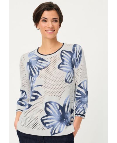 Женский свитер Olsen Floral Ajour Knit