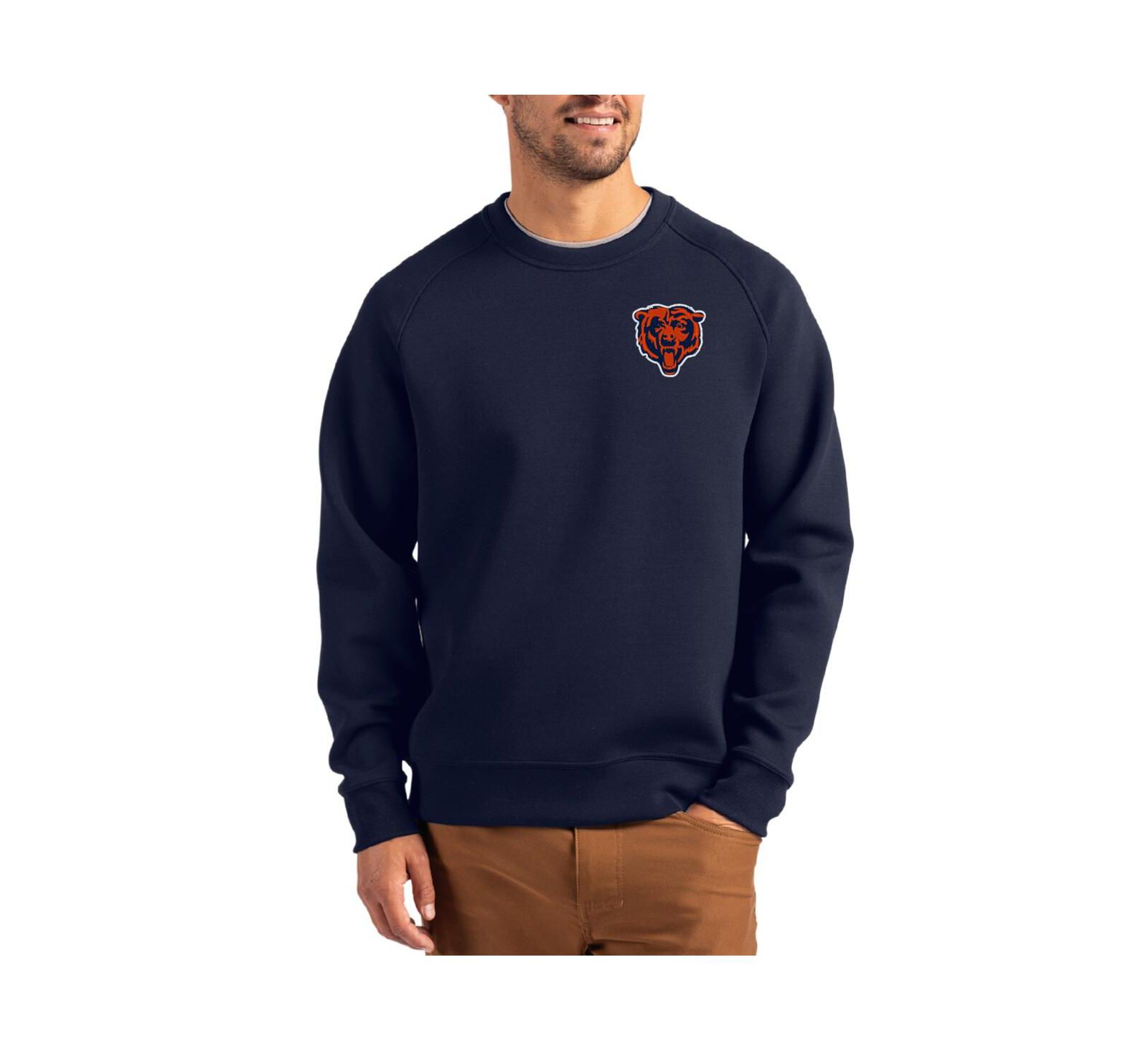 Мужской свитшот Cutter & Buck Chicago Bears Throwback Roam Raglan